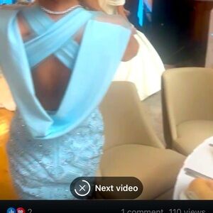 dress and fascinator blue $250 Best offer